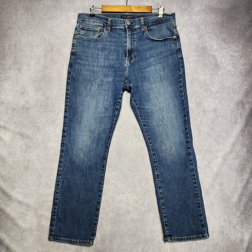 Lucky Brand 410‎ Athletic Straight Jeans Mens 34x30 Blue Stretch Denim